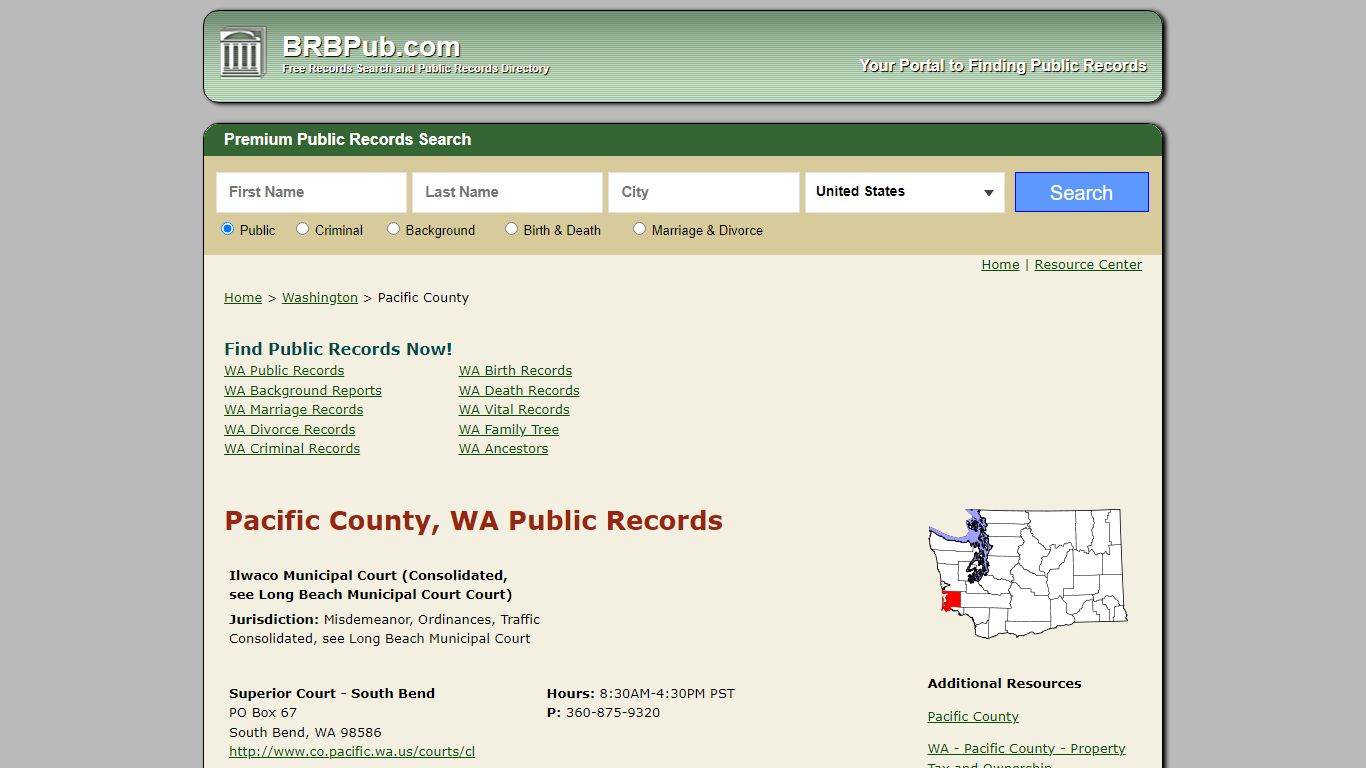 Pacific County Public Records | Search Washington Government Databases